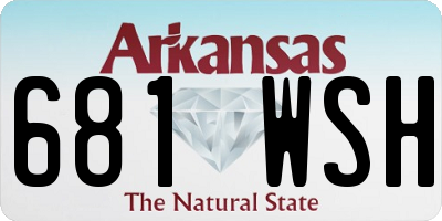 AR license plate 681WSH