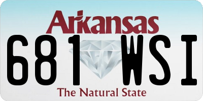 AR license plate 681WSI