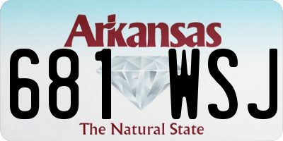 AR license plate 681WSJ