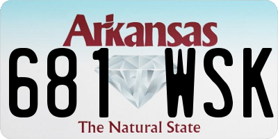 AR license plate 681WSK