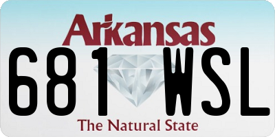 AR license plate 681WSL