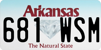 AR license plate 681WSM
