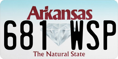 AR license plate 681WSP
