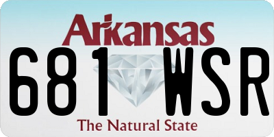 AR license plate 681WSR