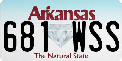 AR license plate 681WSS