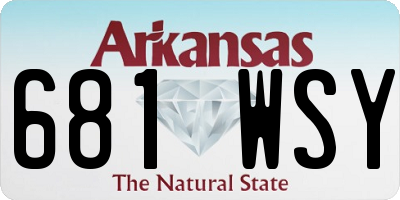 AR license plate 681WSY