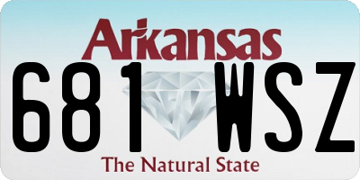 AR license plate 681WSZ
