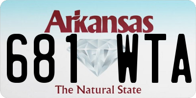 AR license plate 681WTA