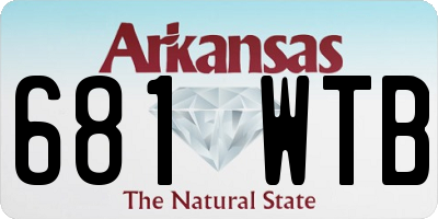 AR license plate 681WTB