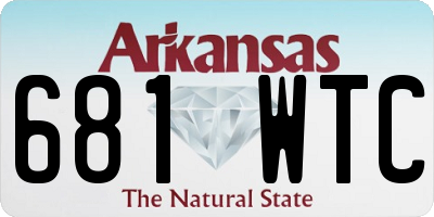 AR license plate 681WTC