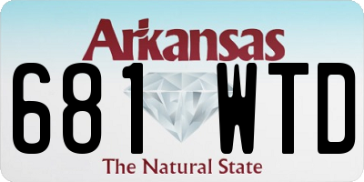 AR license plate 681WTD
