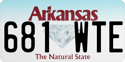 AR license plate 681WTE