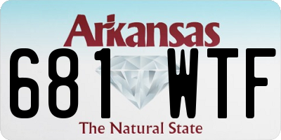 AR license plate 681WTF