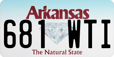 AR license plate 681WTI