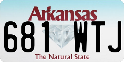 AR license plate 681WTJ