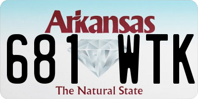 AR license plate 681WTK