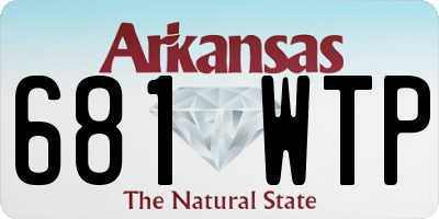 AR license plate 681WTP