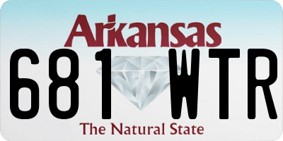 AR license plate 681WTR
