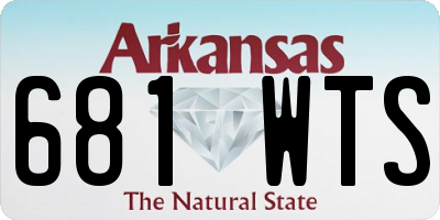 AR license plate 681WTS