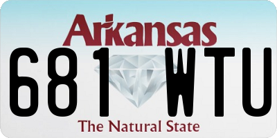 AR license plate 681WTU