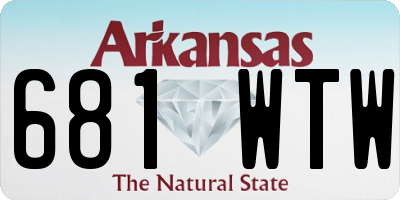 AR license plate 681WTW