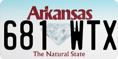 AR license plate 681WTX