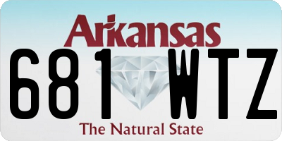 AR license plate 681WTZ