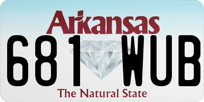 AR license plate 681WUB