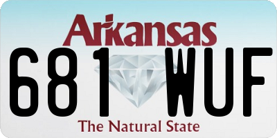 AR license plate 681WUF