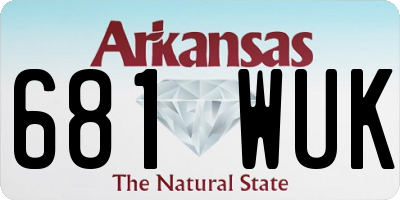AR license plate 681WUK