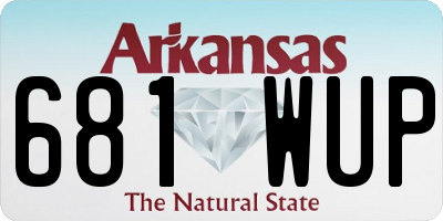 AR license plate 681WUP