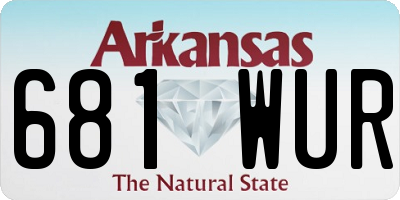 AR license plate 681WUR