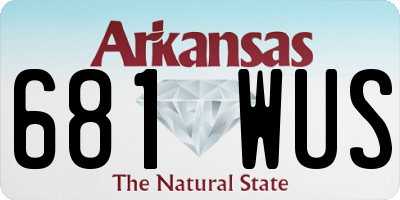 AR license plate 681WUS