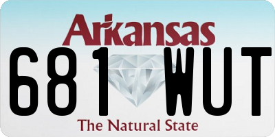 AR license plate 681WUT