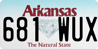 AR license plate 681WUX