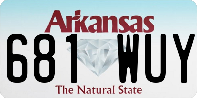 AR license plate 681WUY