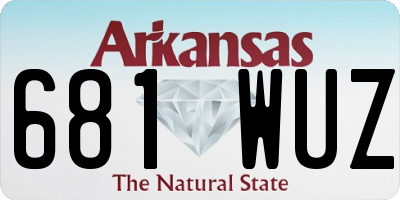 AR license plate 681WUZ