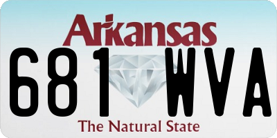 AR license plate 681WVA