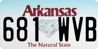 AR license plate 681WVB