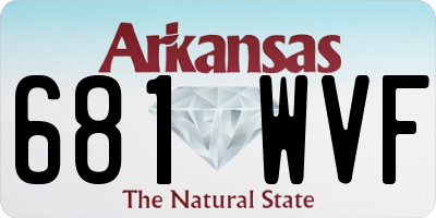 AR license plate 681WVF