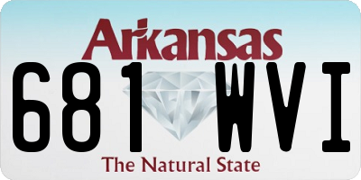 AR license plate 681WVI