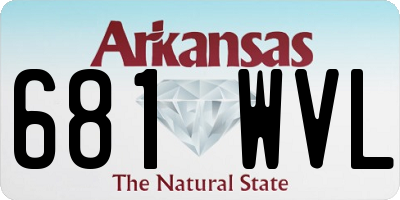 AR license plate 681WVL
