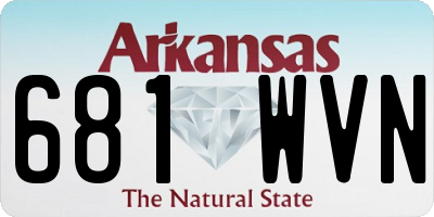 AR license plate 681WVN