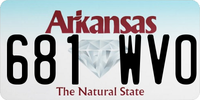 AR license plate 681WVO