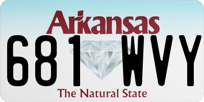 AR license plate 681WVY