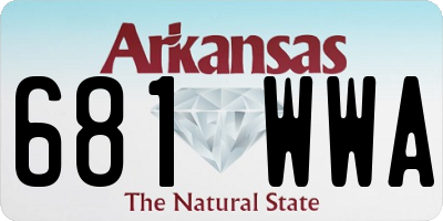 AR license plate 681WWA