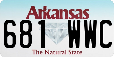 AR license plate 681WWC