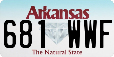 AR license plate 681WWF