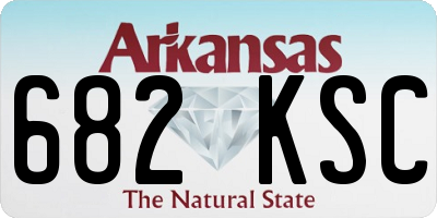AR license plate 682KSC