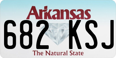 AR license plate 682KSJ